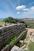 Selinunte the Acropolis. the fortifications that protected the main gate of the Acropolis, facing north toward the land. 